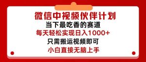 微信中视频伙伴计划，仅靠搬运就能轻松实现日入500+，关键操作还简单，...-凤来社资源库