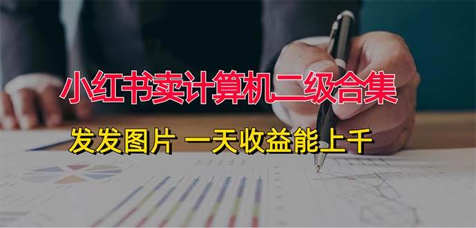 小红书卖计算机二级合集，发发图片 一天收益能上千-凤来社资源库