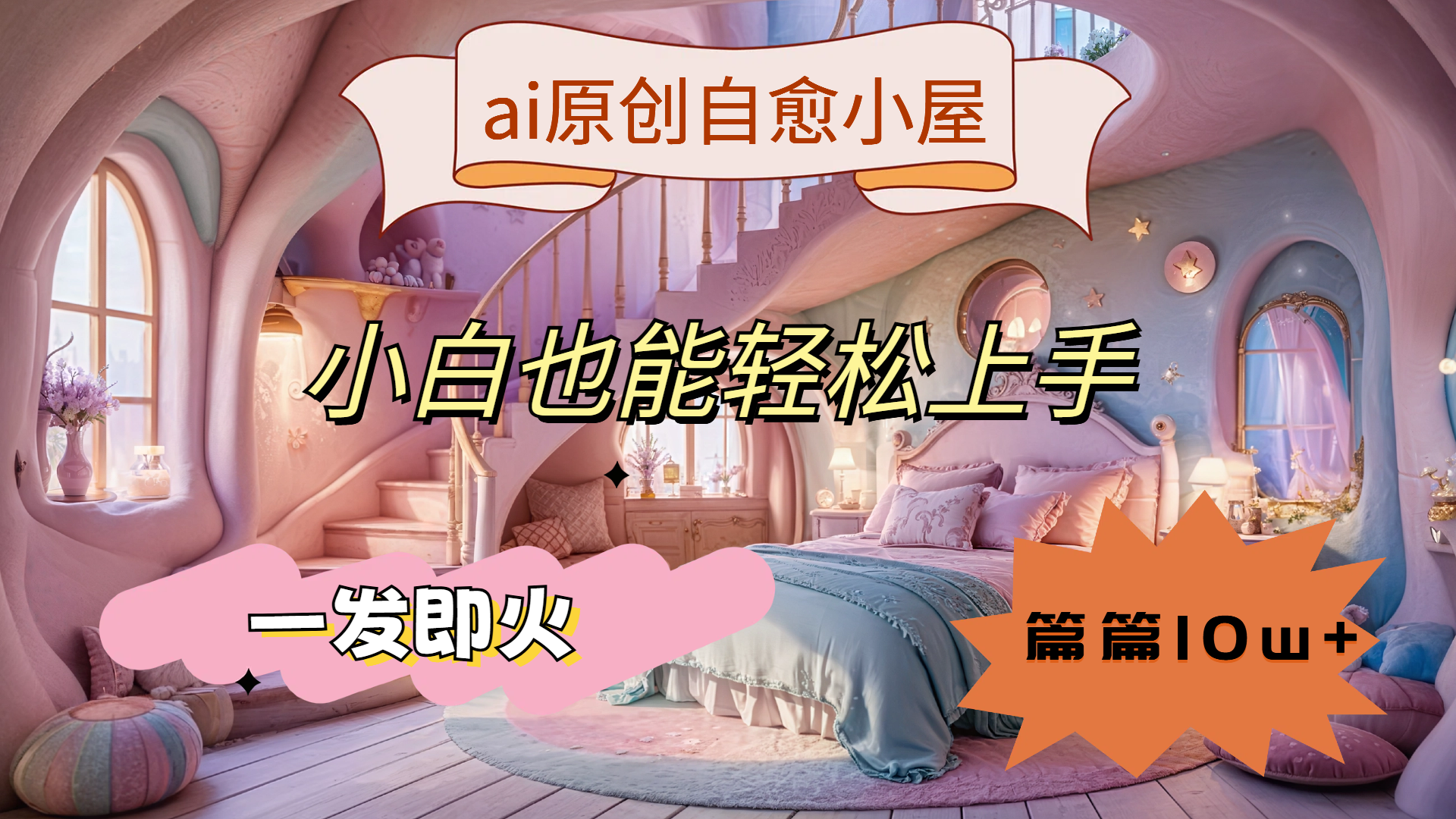 ai原创治愈小屋，小白也能轻松上手，一发即火，篇篇10w+-凤来社资源库