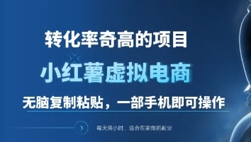 一单49.9，转化率奇高的项目，冷门暴利的小红书虚拟电商-凤来社资源库