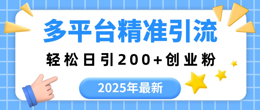 2025年最新多平台精准引流，轻松日引200+-凤来社资源库