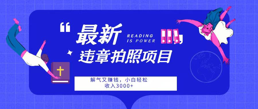 最新违章拍照项目，解气又赚钱，随手一拍，轻松收入3000-凤来社资源库
