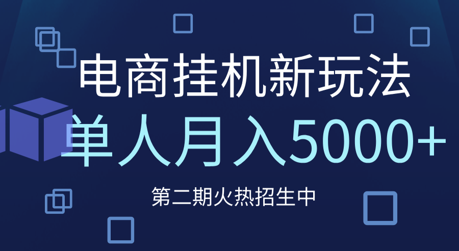 电商平台挂机新玩法，单人月入5000+攻略-凤来社资源库