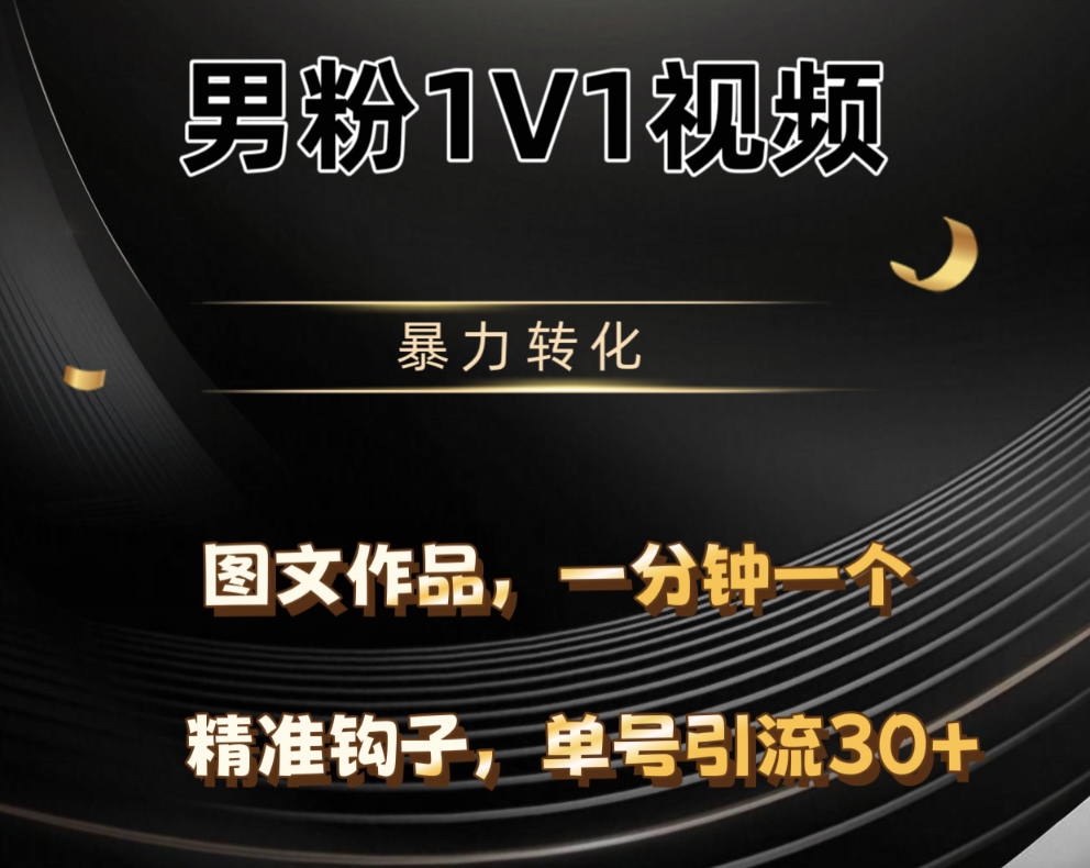 男粉1V1视频，硬改摄像头，高客单暴力转化，单日600+-凤来社资源库