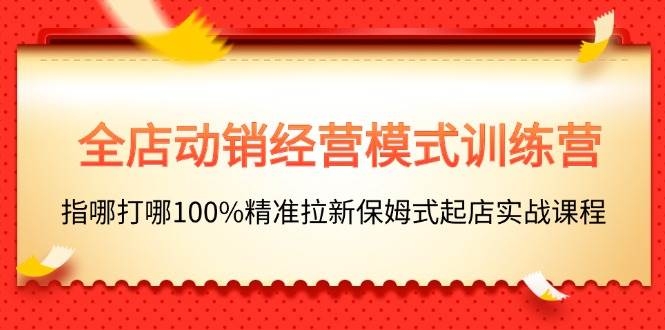 全店动销-经营模式训练营，指哪打哪100%精准拉新保姆式起店实战课程-凤来社资源库