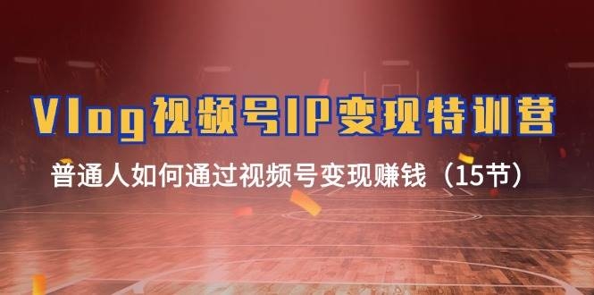 Vlog 视频号IP变现特训营，普通人如何通过视频号变现赚钱（15节）-凤来社资源库
