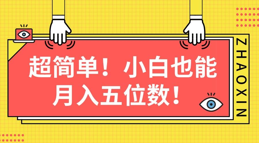 超简单图文项目！小白也能月入五位数-凤来社资源库