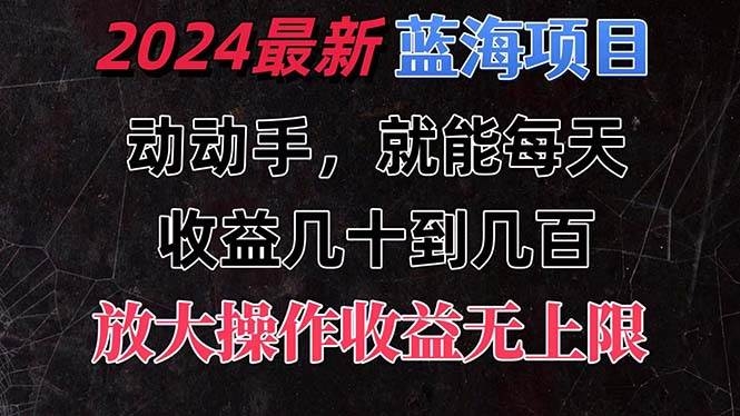 有手就行的2024全新蓝海项目，每天1小时收益几十到几百，可放大操作收…-凤来社资源库