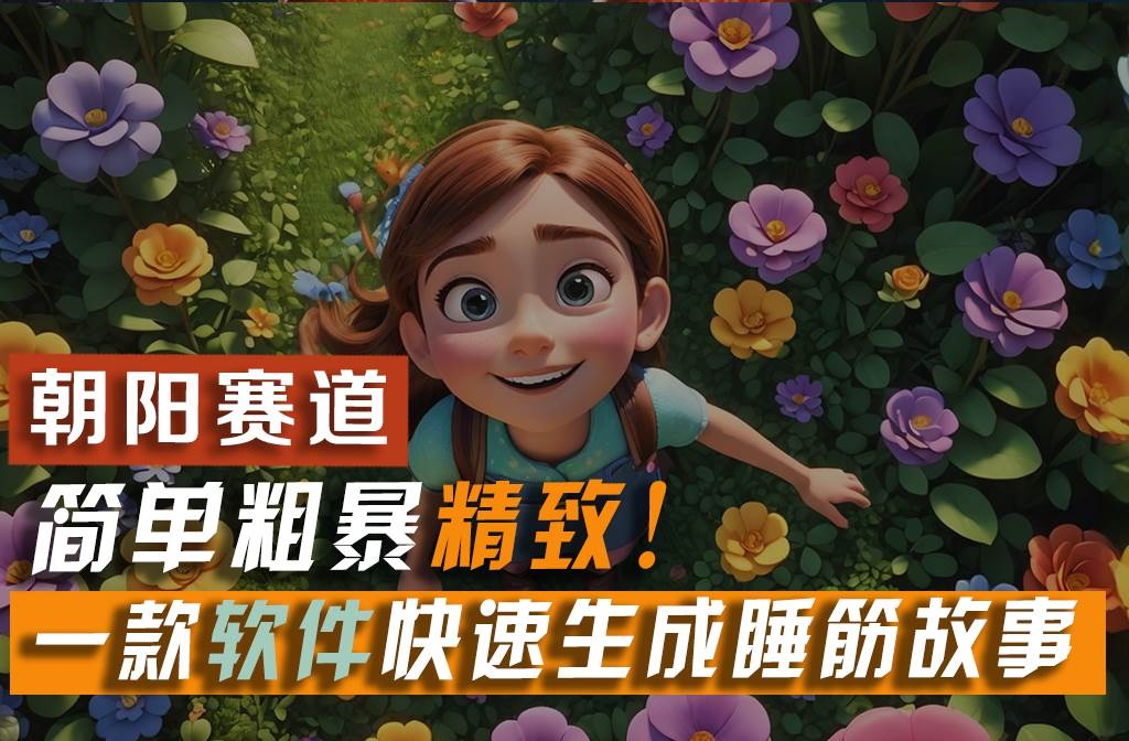 利用一款软件5分钟一条爆款睡前故事，简单粗暴精致！小白月入2w+-凤来社资源库