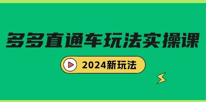 多多直通车玩法实战课，2024新玩法（7节课）-凤来社资源库
