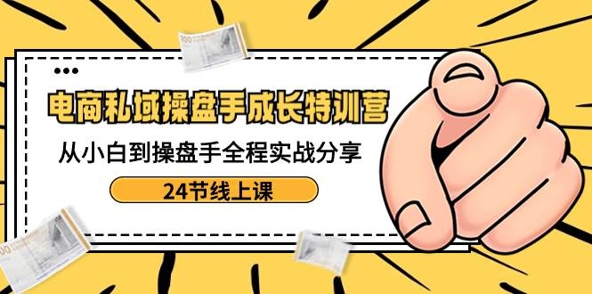 电商私域-操盘手成长特训营：从小白到操盘手全程实战分享-24节线上课-凤来社资源库