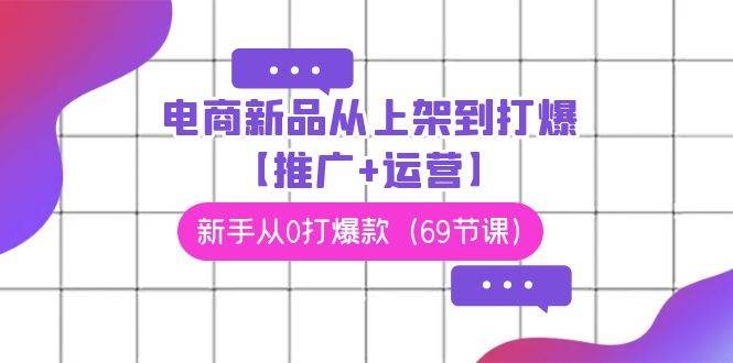 电商 新品从上架到打爆【推广+运营】，新手从0打爆款（69节课）-凤来社资源库