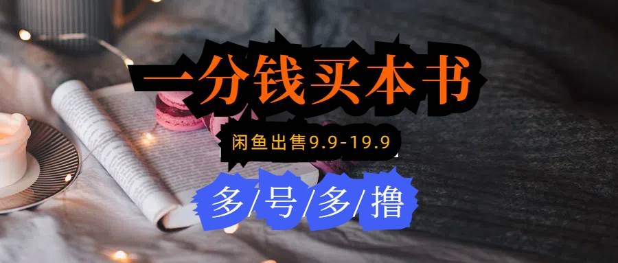 每天花1分钱买一本书，闲鱼出售9.9-19.9不等，多账号多撸 新手小白均可操作-凤来社资源库