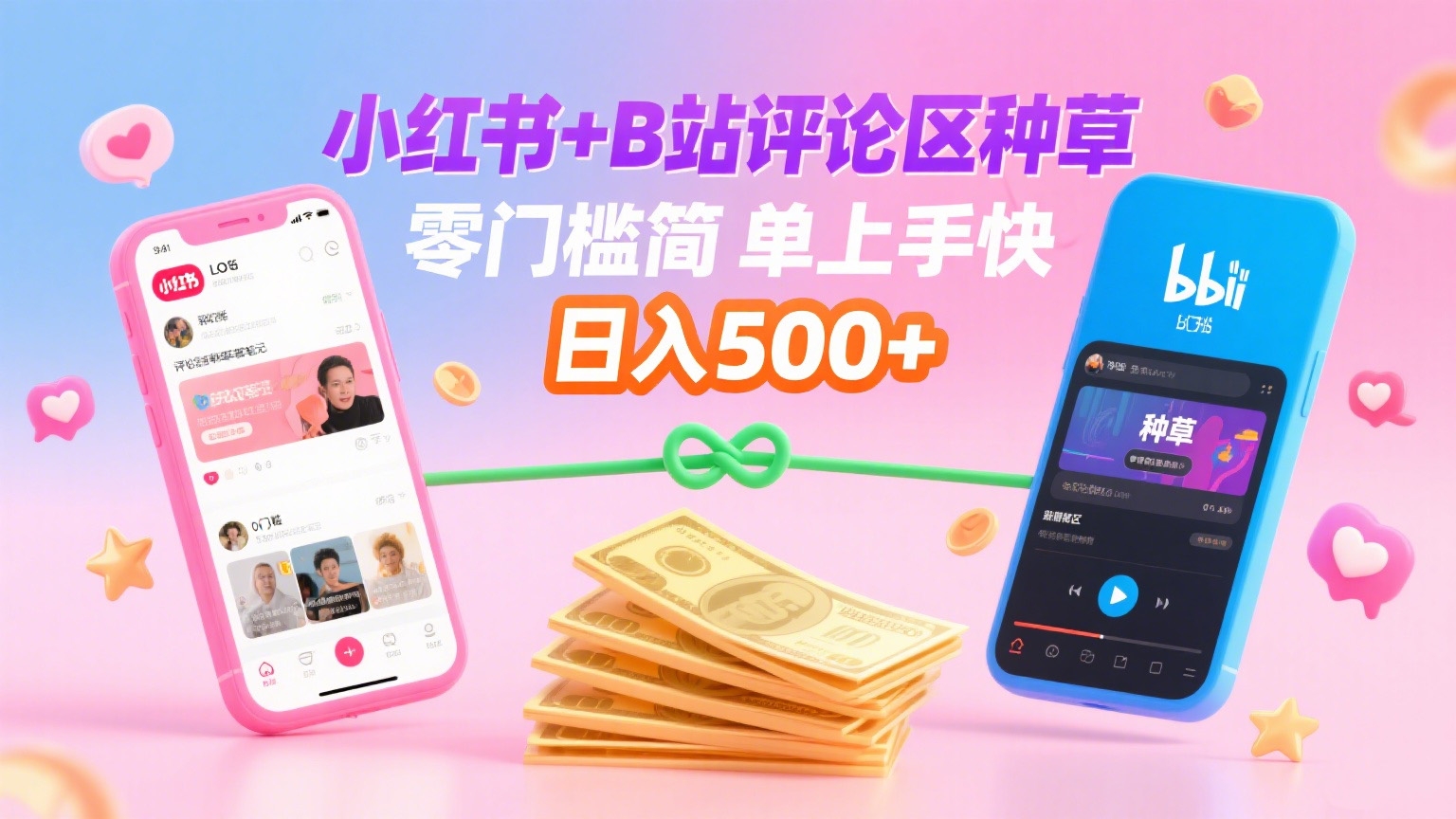 小红书+B站评论区种草，0门槛1分钟一单，只需复制粘贴，日入500+-凤来社资源库