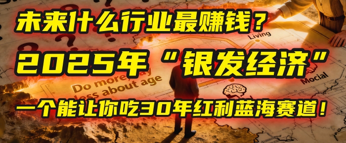 未来什么行业最赚钱？马哥揭秘2025年“银发经济”：一个能让你吃30年红利的蓝海赛道！-凤来社资源库